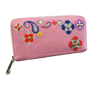 Louis Vuitton Pink Epi Blooming Flowers Zippy Wallet